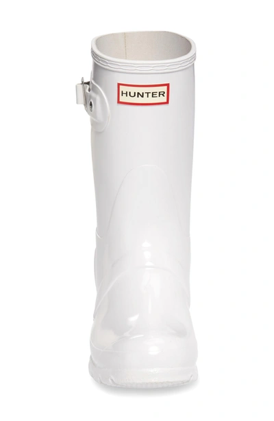 Shop Hunter 'original Short' Gloss Rain Boot In White