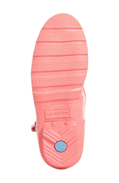 Shop Hunter 'original Short' Gloss Rain Boot In Pink