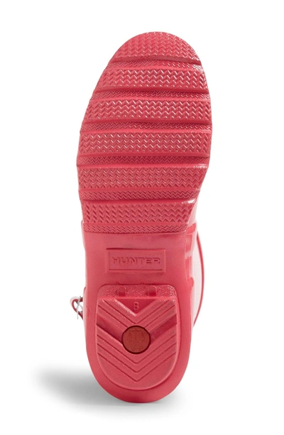 Shop Hunter 'original Short' Gloss Rain Boot In Bright Pink