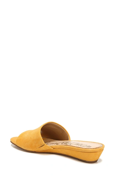 Shop Sam Edelman Liliana Slide Sandal In Yellow Suede
