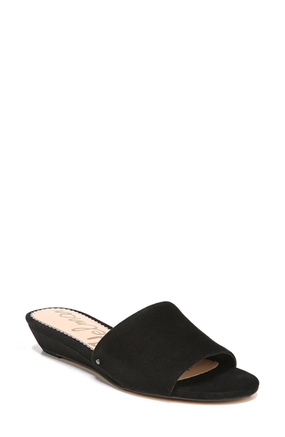 Shop Sam Edelman Liliana Slide Sandal In Black Suede