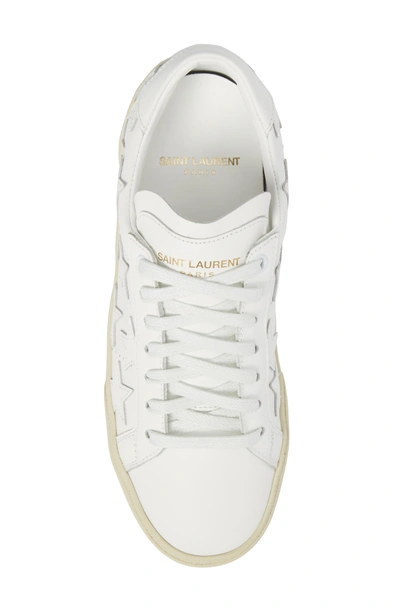 Shop Saint Laurent Classic Court Sneaker In Ivory Leather