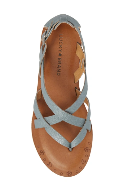 Shop Lucky Brand Ainsley Flat Sandal In Infinity Leather