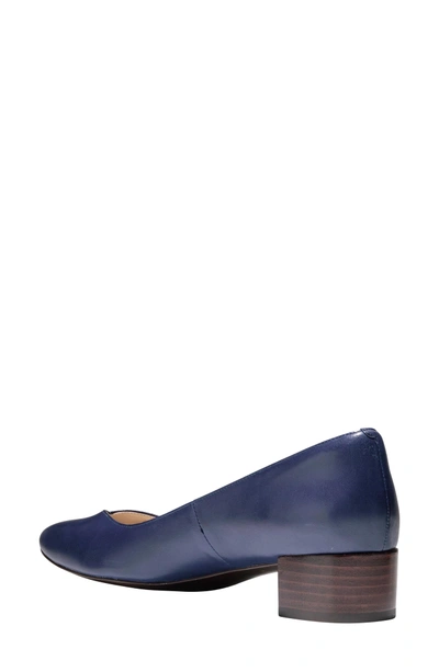 Shop Cole Haan Yuliana Pump In Marine Blue Leather