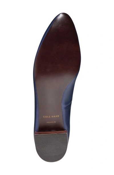 Shop Cole Haan Yuliana Pump In Marine Blue Leather