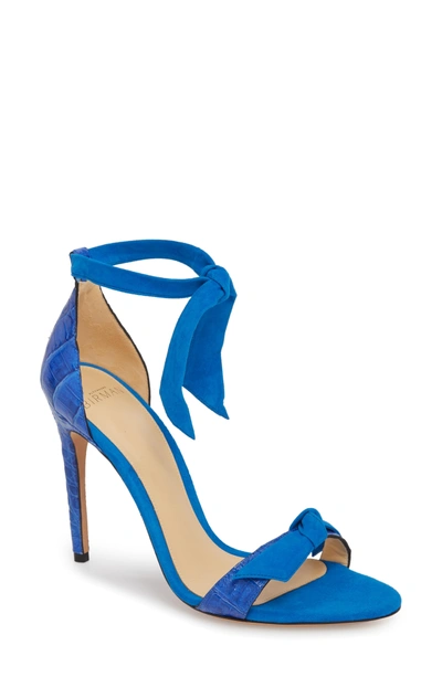 Shop Alexandre Birman Clarita Knot Sandal In Topazio/ Saphire