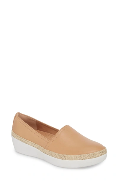 Shop Fitflop Casa Loafer In Nude Leather