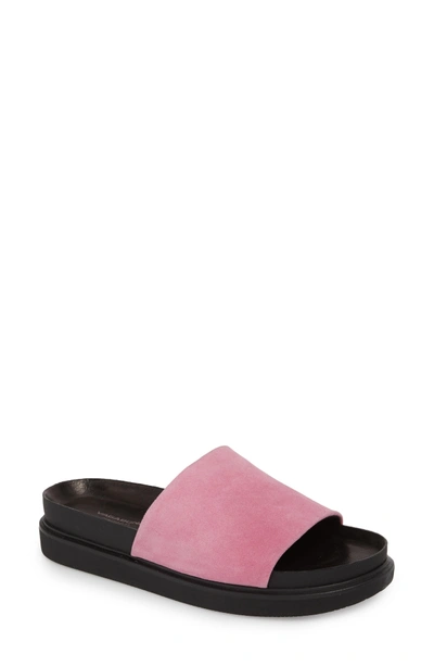 Shop Vagabond Erin Slide Sandal In Pink Suede