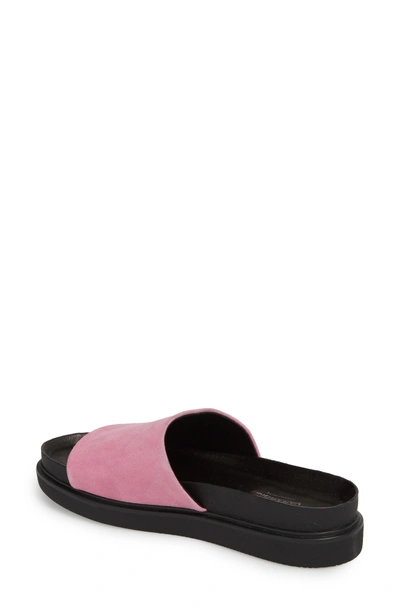 Shop Vagabond Erin Slide Sandal In Pink Suede