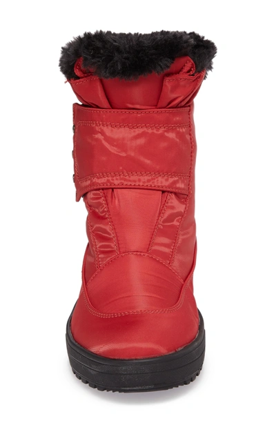 Shop Pajar Shoes Moscou Snow Boot In Red Fabric