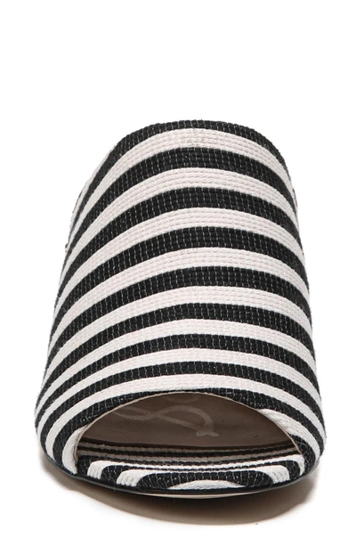 Shop Sam Edelman Rheta Mule In Black/ Ivory Stripe