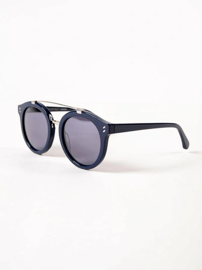 Shop Stella Mccartney Sc0054s Sunglasses In Blue/blue/silver