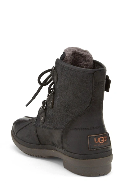 Shop Ugg Cecile Waterproof Boot In Black Leather