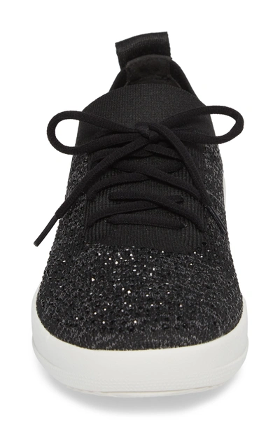Shop Fitflop Uberknit(tm) F-sporty Sneaker In Black Leather