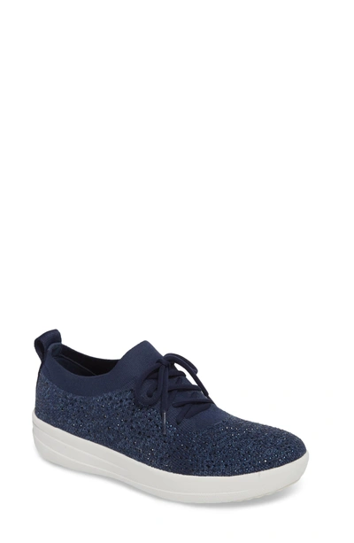 Shop Fitflop Uberknit(tm) F-sporty Sneaker In Midnight Navy