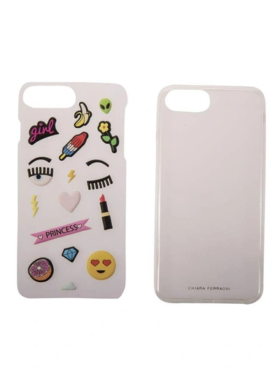 Shop Chiara Ferragni Iphone S6-s7 Plus Sticker Cover In Trasparente