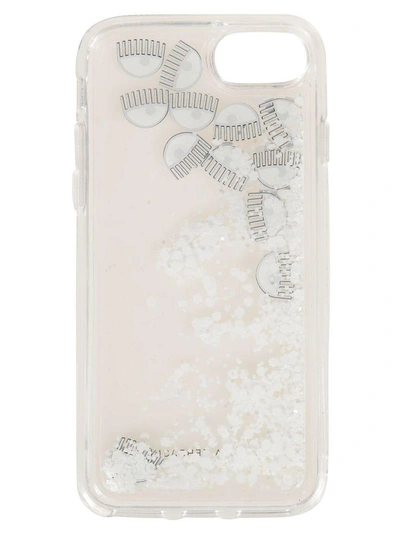 Shop Chiara Ferragni Liquid Glitter Iphone 8 Case In Clear