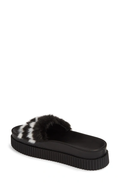 Shop Kendall + Kylie Isla Pool Slide Sandal In Black/ White