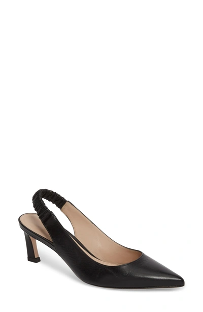 Shop Stuart Weitzman Hayday Slingback Pump In Black Tripoli