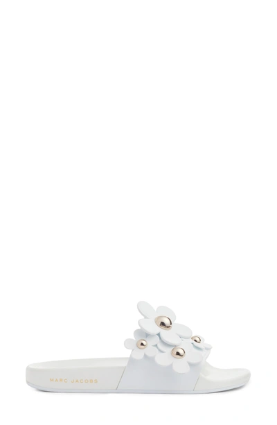 Shop Marc Jacobs Daisy Aqua Slide Sandal In White