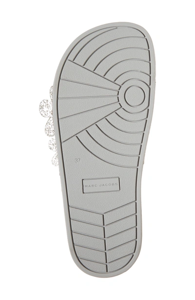 Shop Marc Jacobs Daisy Aqua Slide Sandal In Silver