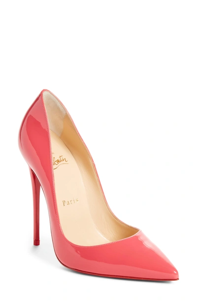 Shop Christian Louboutin 'so Kate' Pointy Toe Pump In Begonia Pink