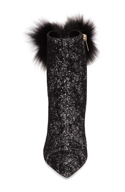 Shop Jimmy Choo Tesler Genuine Fox Fur Bootie In Anthracite/ Black/ Black