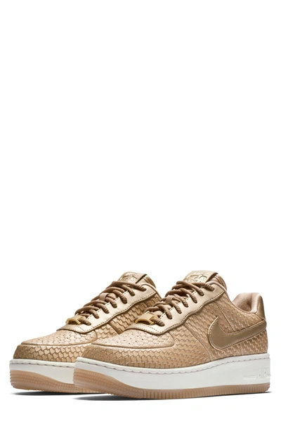 Shop Nike Air Force 1 Upstep Premium Platform Sneaker In Blur/ Blur/ Summit White