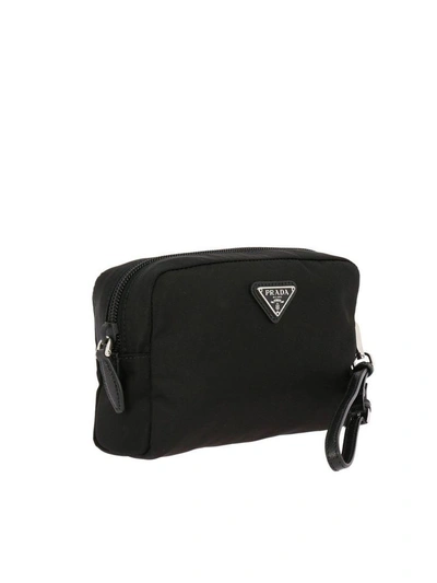 Shop Prada Cosmetic Case Shoulder Bag Women  In Black