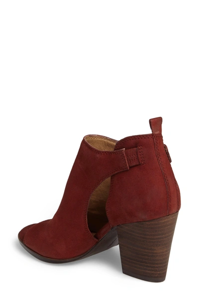 Shop Lucky Brand Oona Open Side Bootie In Sable Leather