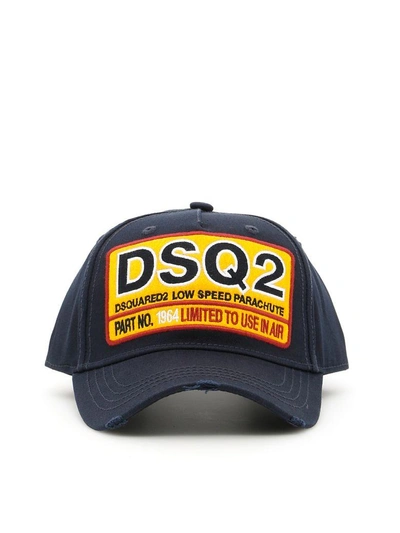 Shop Dsquared2 Logo Baseball Cap In Navyblu