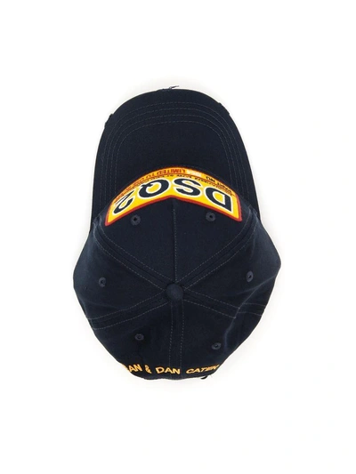 Shop Dsquared2 Logo Baseball Cap In Navyblu