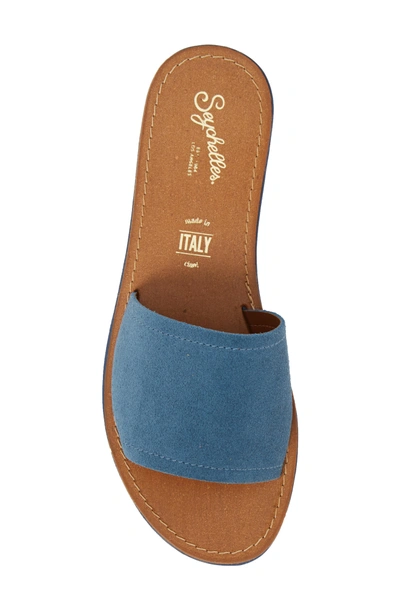 Shop Seychelles Leisure Slide Sandal In Blue Suede