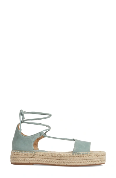 Shop Splendid Fernanda Wraparound Platform Sandal In Deco Green Suede