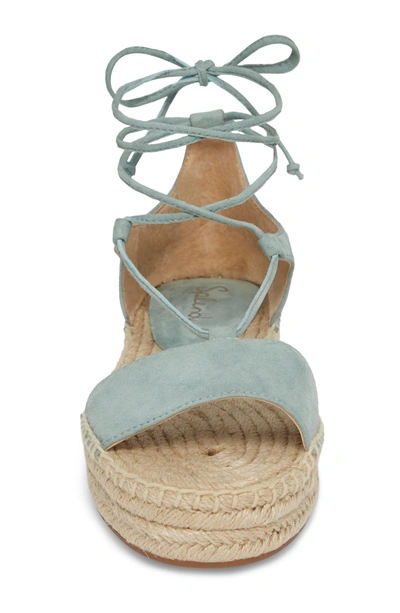 Shop Splendid Fernanda Wraparound Platform Sandal In Deco Green Suede