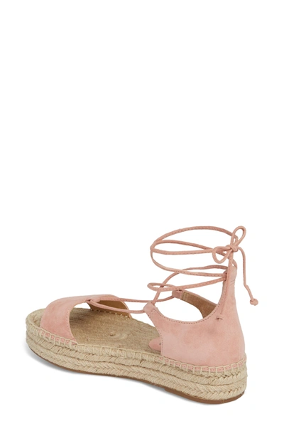 Shop Splendid Fernanda Wraparound Platform Sandal In Blush Suede