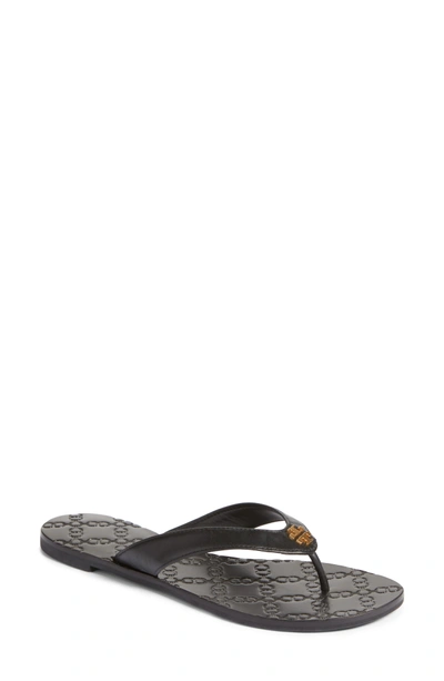 Shop Tory Burch Monroe Flip Flop In Black