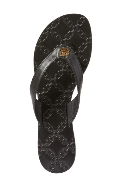 Shop Tory Burch Monroe Flip Flop In Black