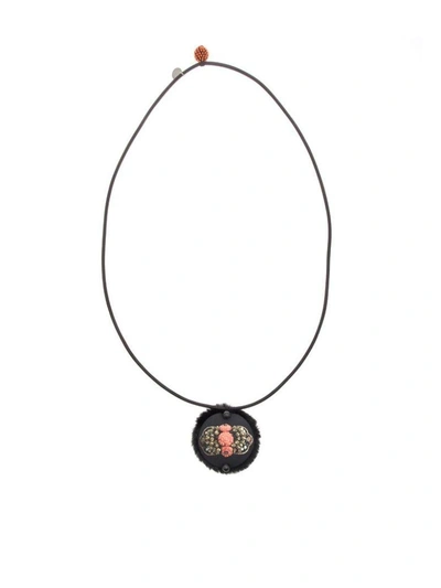 Shop Maria Calderara Necklace In Black
