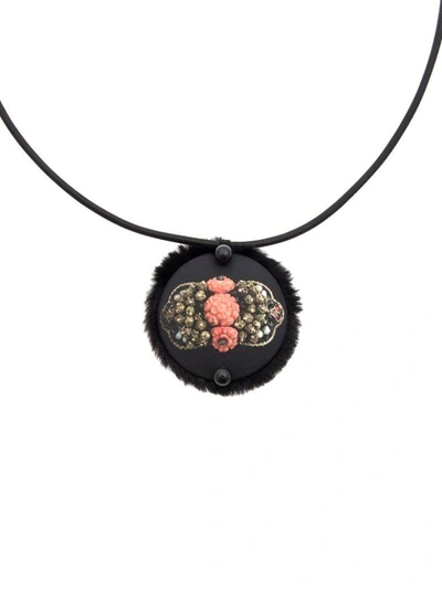 Shop Maria Calderara Necklace In Black