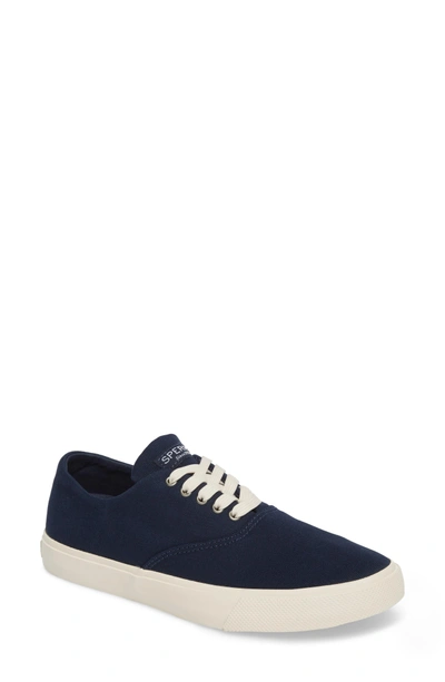 Shop Sperry Captain's Cvo Sneaker In Navy Fabric
