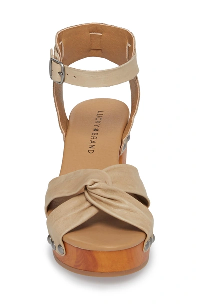 Shop Lucky Brand Whitneigh Sandal In Travertine Leather