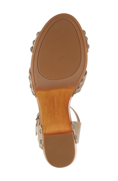 Shop Lucky Brand Whitneigh Sandal In Travertine Leather