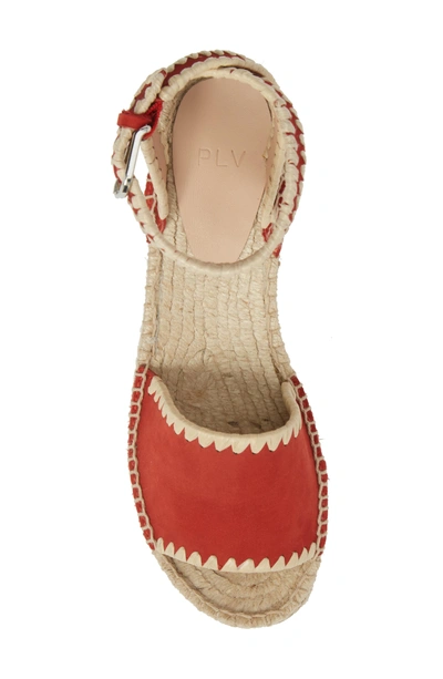 Shop Pour La Victoire Ria Espadrille Platform Sandal In Poppy Leather