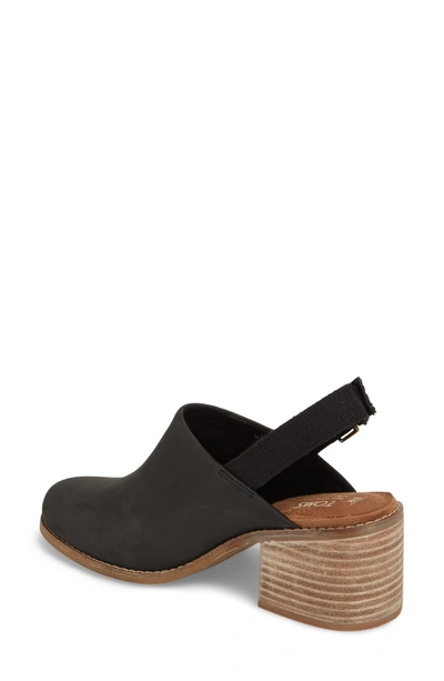 Shop Toms Leila Slingback Sandal In Black Leather