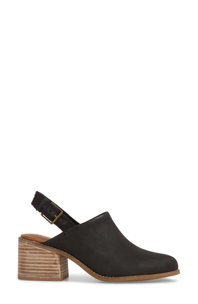 Shop Toms Leila Slingback Sandal In Black Leather