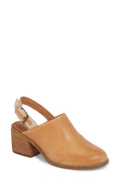 Shop Toms Leila Slingback Sandal In Honey Leather