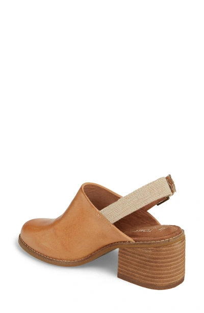 Shop Toms Leila Slingback Sandal In Honey Leather