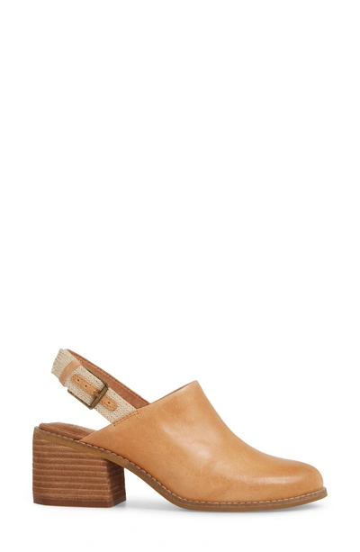 Shop Toms Leila Slingback Sandal In Honey Leather