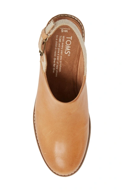 Shop Toms Leila Slingback Sandal In Honey Leather